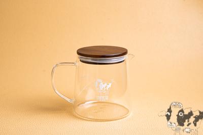 Coffee or Tea Glass Pot with Wooden Lid - Image 2