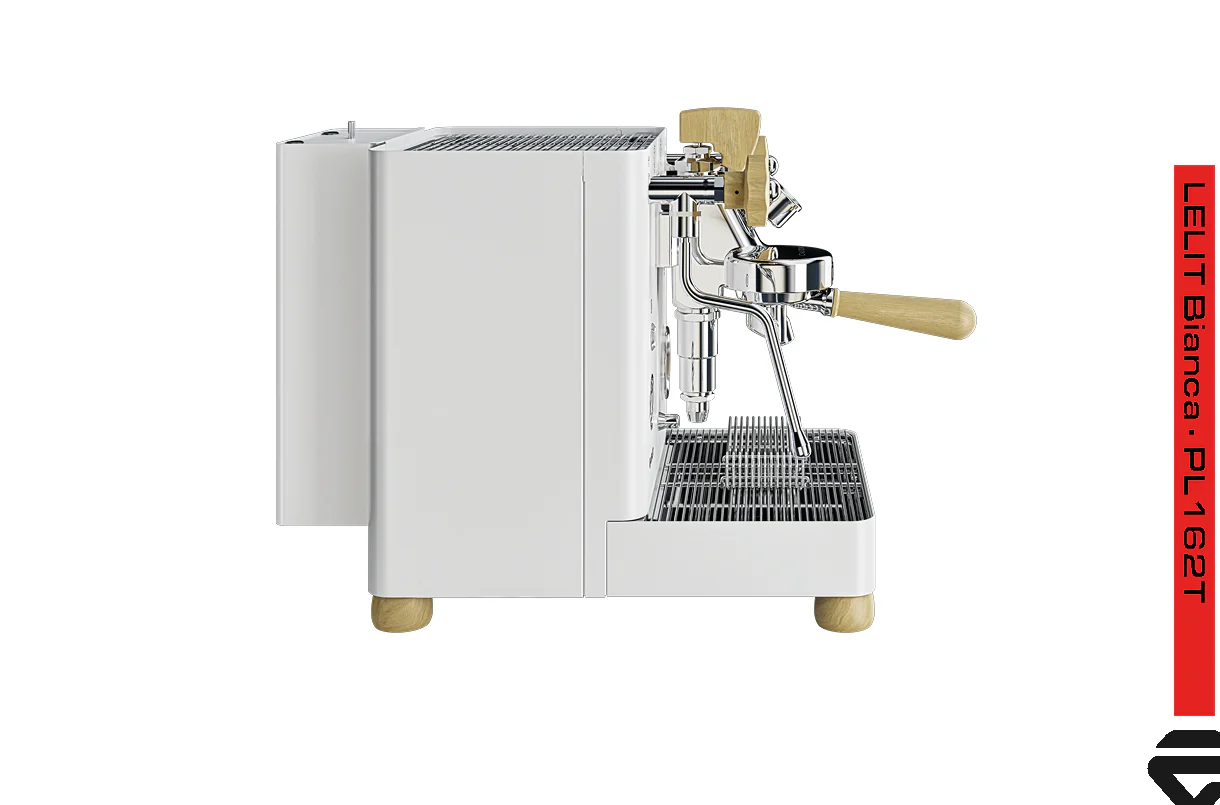 Lelit Bianca Pressure Profile Dual Boiler PID Rotary Pump Wood PL162T V3 Espresso Machine (Steel/Black/White) - Image 10