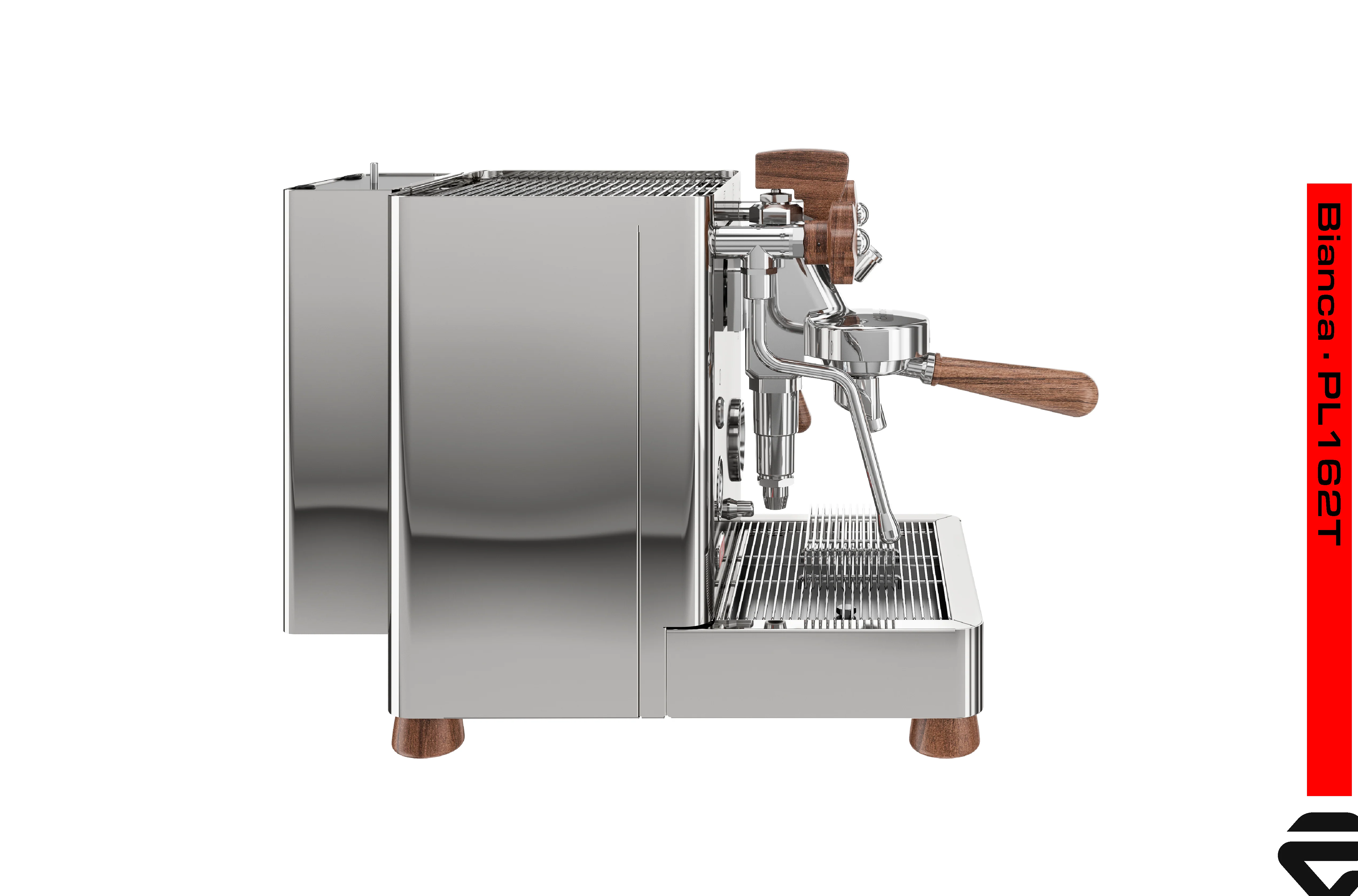 Lelit Bianca Pressure Profile Dual Boiler PID Rotary Pump Wood PL162T V3 Espresso Machine (Steel/Black/White) - Image 3