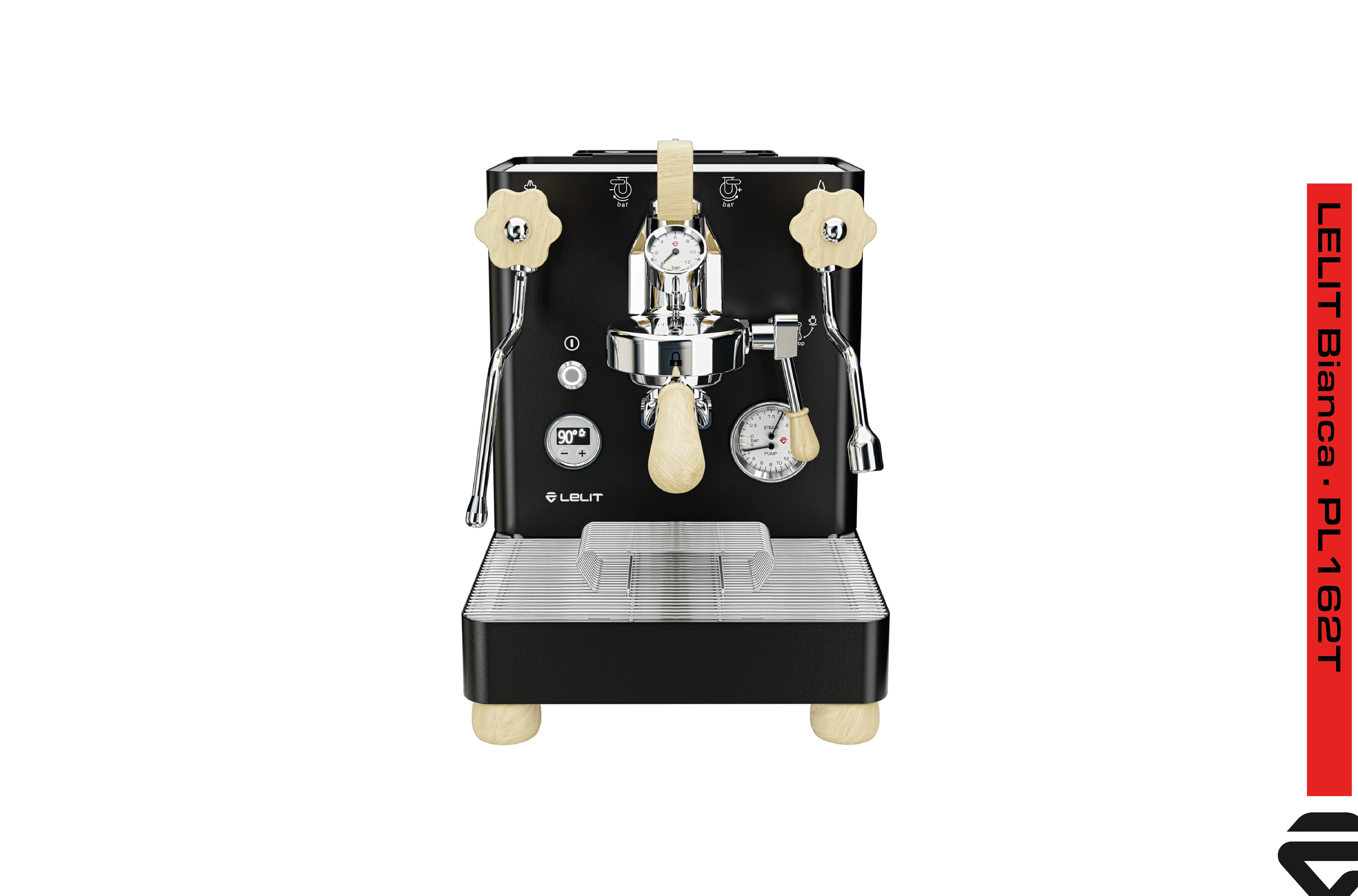 Lelit Bianca Pressure Profile Dual Boiler PID Rotary Pump Wood PL162T V3 Espresso Machine (Steel/Black/White) - Image 5