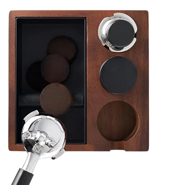 Walnut Knockbox Chute with Tamper Holder - Image 2