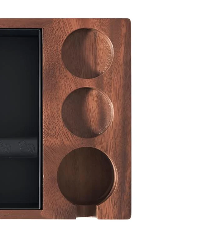 Walnut Knockbox Chute with Tamper Holder - Image 3